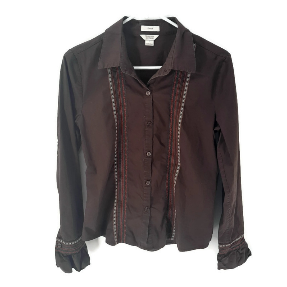 Christopher & Banks embroidered blouse